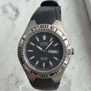 Citizen Eco-Drive Titanium Divers Watch with Day/Date Indicators